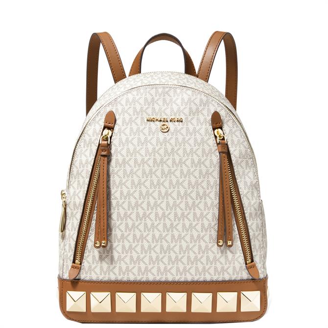 Michael Michael Kors Brooklyn Medium Vanilla Acorn Logo Backpack